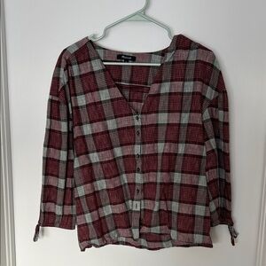 MADEWELL Red and Gray Checkered Shirt